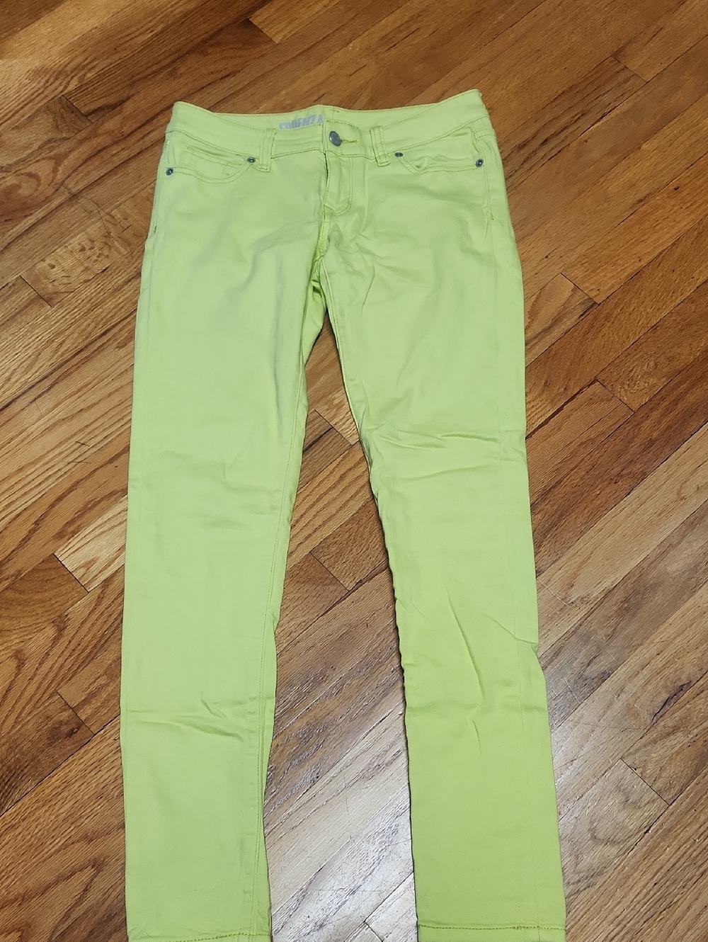 Forenza Neon Yellowish Skinny Jeans, 0, EUC